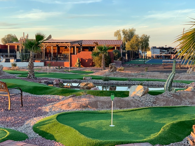 View of putting golf course